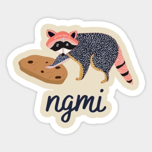 NGMI Racoon Sticker